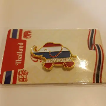 태국 파빌리온 국기 코끼리 핀 배지