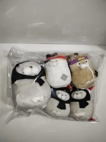 히게만쥬 닌자 마스코트 5점