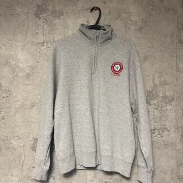 Champion 그레이 하프 지퍼 트레이닝복