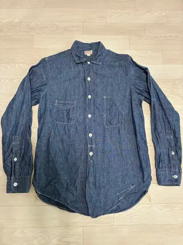 프리휠러스 FREEWHEELERS 데님 긴팔 셔츠 다크 블루