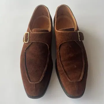 George Cleverley 스웨이드 싱글 몽크 가죽 신발