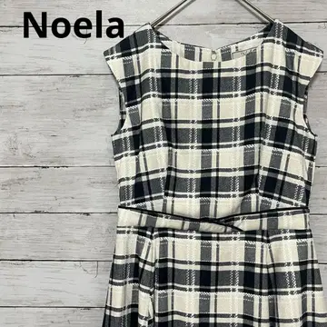 Noela 노엘라 무릎 기장 원피스 오버롤 스커트 체크 무늬 두꺼운 원단