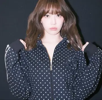 크랭크 CRANK 로즈 도트 트랙 자켓 네이비