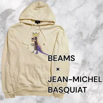 BEAMS x 바스키아 콜라보 공룡 왕관 후드티 L