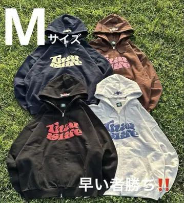 That's Life 지퍼 후드티 블랙 M 사이즈