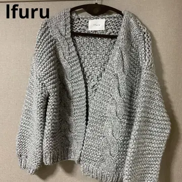 lfuru 그레이 케이블 짜임 니트 가디건 126