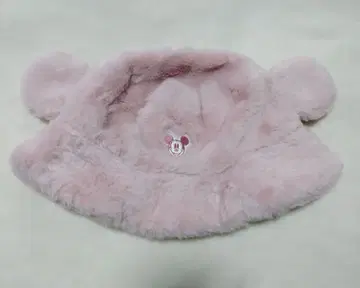 새상품급 디즈니 미키 퍼 버킷햇 모자 팬캡 핑크