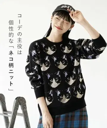 zootie 고양이 고양이 하치와레 스웨터 니트 이자카