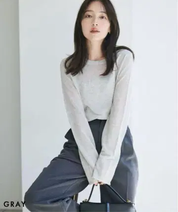 베이스먼트 온라인 시어 크루넥 니트