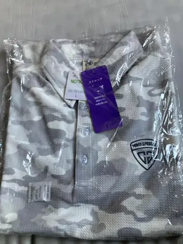 택 포함 새상품 골프 피케 셔츠 카모플라주 화이트 L