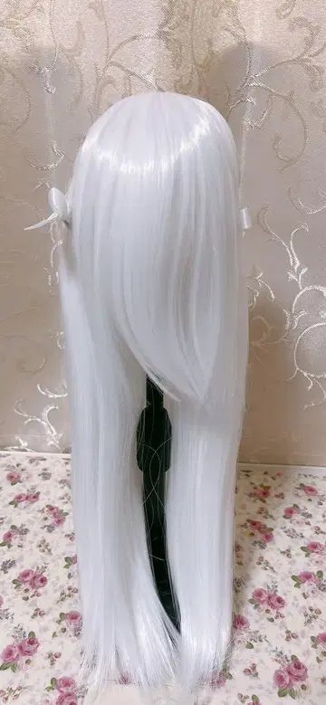 인형 커스텀용 내열 가발 뜨개질 8~9인치 화이트