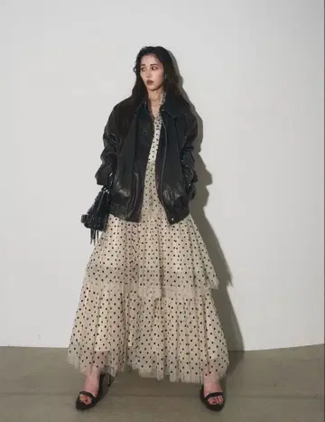 [ ANDREA&Co. ] 도트 볼륨 튤 드레스