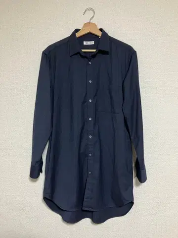 tk Takao Kinuuchi 다크 블루 롱 셔츠 M 포켓 부착