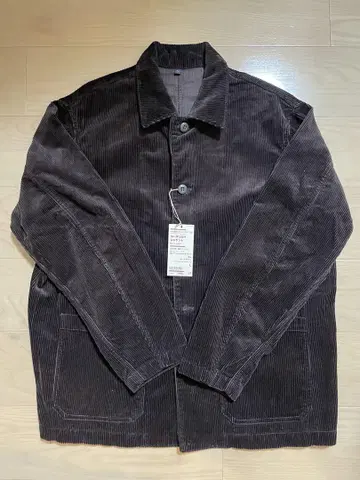 무인양품 나무 열매에서 만든 카포크 혼방 코듀로이 자켓 L 다크 브라운