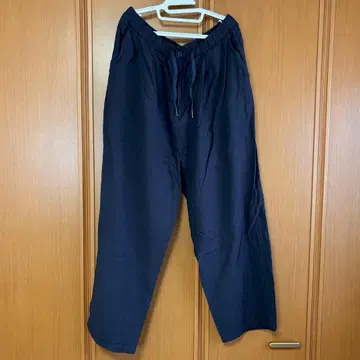기나시 사이클 린넨 레이온 롱 팬츠 네이비 XL 사이즈 used