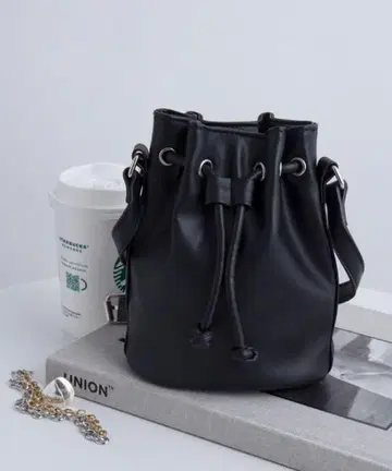 인조 가죽 미니 드로우 스트링 백 숄더백 복조리 백