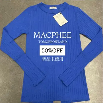 [ 미사용 새상품 ] 반값 MACPHEE 울 리브 크루넥 풀오버 S
