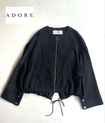 ADORE 어도어 노카라 자켓 지퍼 지퍼 드로스트