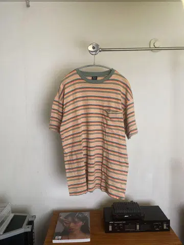90's-00's gap border tee / multicolored