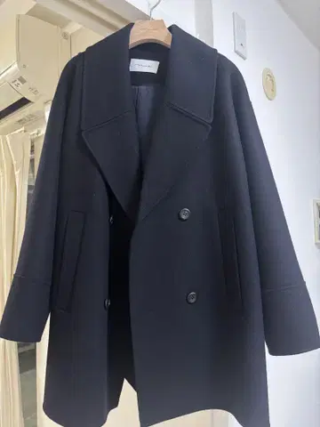 na.e Melton Coat 다크 네이비