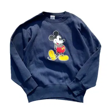 [ 90s ] USA제 Disney 미키마우스 프린트 맨투맨 네이비