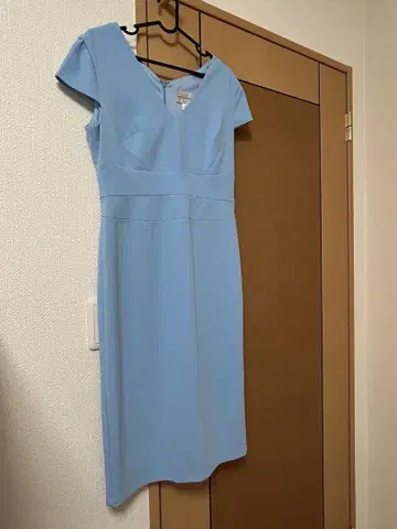 도나 모건 원피스 스카이블루