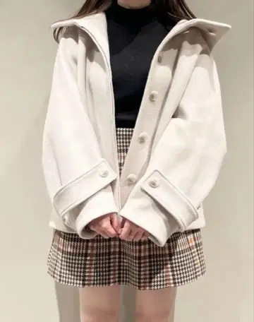 SNIDEL 울 후드 코트 IVR 프리 M