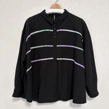 FRAPBOIS 플라보아 블라우스 블랙 플리츠