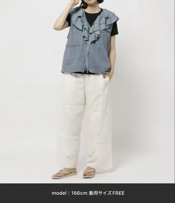 니코앤드 2way 옷깃 프릴 데님 베스트