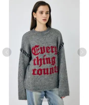 KNITTED WORDS 스웨터 MOUSSY