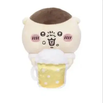 치이카와 데스크탑에서 지켜보는 걸이형 봉제 인형 맥주 마시는 쿠리만쥬
