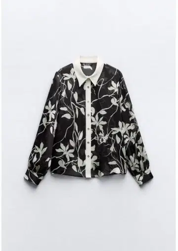 ZARA 플라워 프린트 블라우스