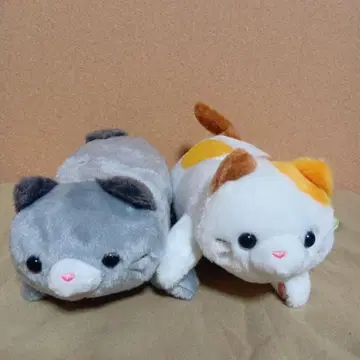 느긋한 고양이 봉제 인형 2체 세트