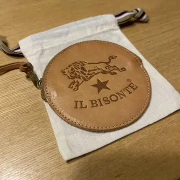 IL BISONTE 가죽 코인 케이스 베이지