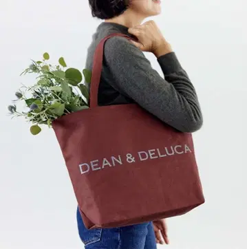 [ 미사용 새상품 ] DEAN & DELUCA 차리티 토트백 레드 L
