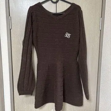 브라운 미니 원피스