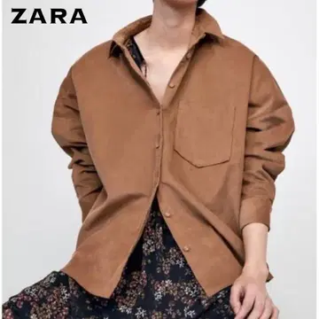 ZARABASIC 자라 베이직 스웨이드 터치 오버 사이즈 셔츠