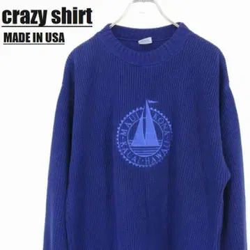 USA제 crazy shirt 코튼 니트 스웨터 풀오버 S