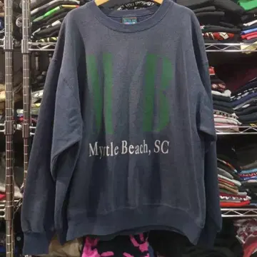빈티지 USA 구제 의류 MyrtleBeach 빅 로고 맨투맨