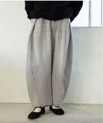 niko and 니코앤드 NKJ 2025SS 벨트 배럴 데님 그레이 계열