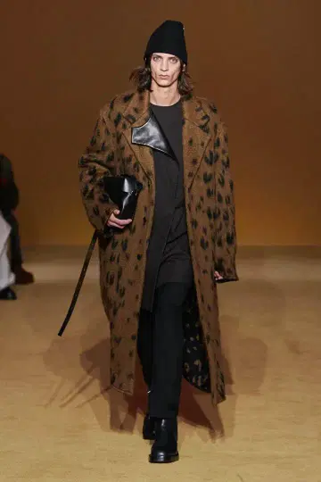 22-23aw JIL SANDER 레오파드 무늬 체스터 코트