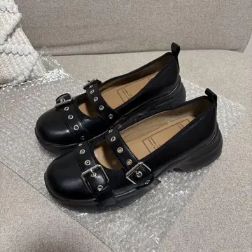 GUxrokh 멜리 제인 슈즈 블랙 L