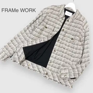 FRAMe WORK 트위드 자켓 F 일본제 프레임워크