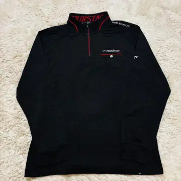 투어 스테이지 하프 지퍼 블랙 컬러 LL 사이즈