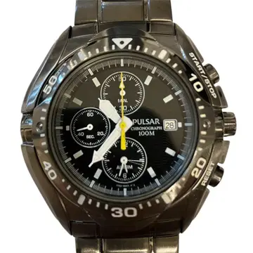 PULSAR 크로노그래프 손목시계 100M 방수