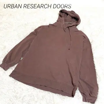 URBAN RESEARCH DOORS 후드 부착 후드티 브라운