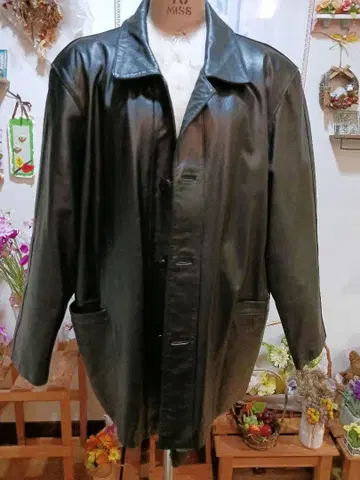가죽 자켓 블랙/4XL