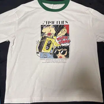 Raglan Sleeve & Ringer Print T-shirt
