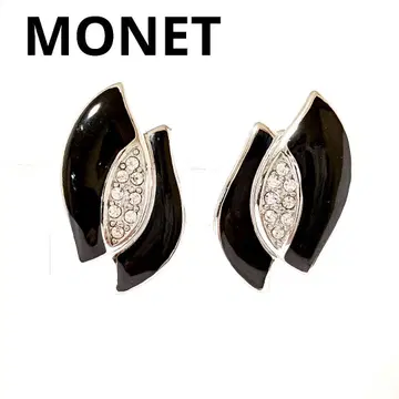MONET 모네 빈티지 귀찌 에나멜 블랙 vintage