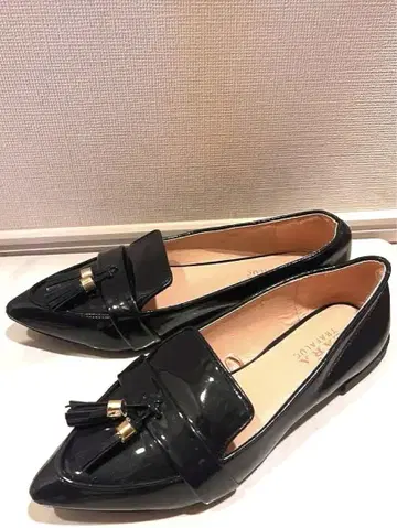 ZARA 자라 가을 네이비 에나멜 로퍼
